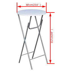 Acheter vidaXL Table de bar 4 pcs avec dessus de table en MDF Blanc