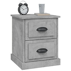 Acheter Maison Chic Table de chevet,Table de nuit,Table d'appoint pour salon gris béton 39x39x47,5 cm bois d'ingénierie -MN16241