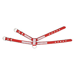 Avis Collier En Cristal De Diamant Bling Pet Dog Dog Harness Coffre De Poitrine Lead Red L