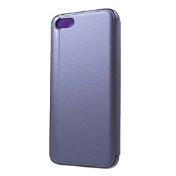 Etui en PU surface reflechissante avec fenêtre de visualisation violet foncé pour votre Huawei Y5/Y5 Prime/Honor Play 7/Honor 7s