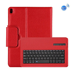 Wewoo Clavier QWERTY rouge pour iPad Pro 10.5 pouces Bluetooth détachable + Litchi Texture horizontale Flip étui en cuir avec support