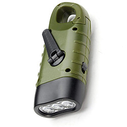 BESTA Lampe de poche rechargeable à énergie solaire à manivelle Lampe de poche LED d'urgence Quick Snap Clip Sac à dos Lampe de poche Torche Météo Prêt pour le camping Escalade en plein air Randonnée