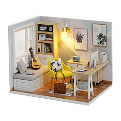 1:32 Kit De Maison De Poupée Miniature En Bois Bricolage Sunshine Study Room Craft B Avec Couvercle