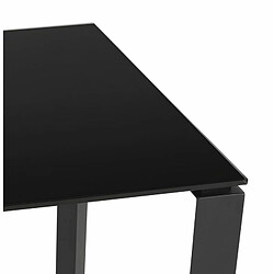 Paris Prix Bureau Design en Verre Abigano 160cm Noir pas cher