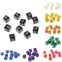 20 pièces à six faces dés d6 pour jouer à d u0026 d rpg party game blanc et rouge pas cher