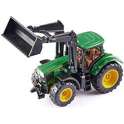 SIKU- Tracteur John Deere avec Chargeur Frontal Véhicule Jouet, 1395, Vert