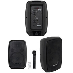 ENCEINTE SONO PRO PORTABLE 8’’ PRO SUR BATTERIE PARTY KARAOKE BLUETOOTH MOBILE USB MEGABASS + TELECOMMANDE + Micro sans fil