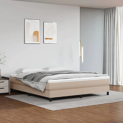 Maison Chic Lit Adulte - Lit simple Lit à sommier tapissier avec matelas moelleux - Meuble de Chambre - Cappuccino 160x200 cm -MN61514