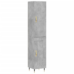 Maison Chic Buffet,Meuble de Rangement,commode pour salon,Cuisine Gris béton 34,5x34x180 cm Bois d'ingénierie -MN65641