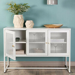 Venture Home Buffet 3 portes en acier Malla gris clair.