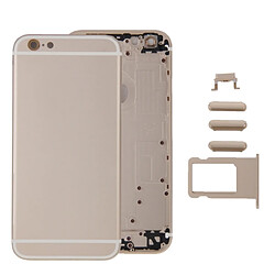 Wewoo Pour iPhone 6 Plus couverture or arrière + porte-cartes + touche de contrôle du volume + bouton d'alimentation + interrupteur de sourdine Vibrator clé + signe couvercle du boîtier Assemblée complète pièce détachée 6 en 1