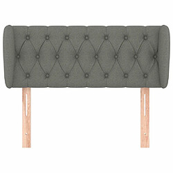 Avis Maison Chic Tête de lit scandinave avec oreilles,meuble de chambre Gris foncé 93x23x78/88 cm Tissu -MN42261