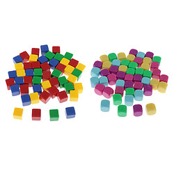 6 face dés à jouer Jeu de société Dice Jeu de Dés 100pcs Cube Coloré en Acrylique Blocs de Construction Jouet Intellectuel DIY