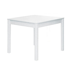 Pegane Table à manger coloris blanc - longueur 90 x profondeur 90 cm