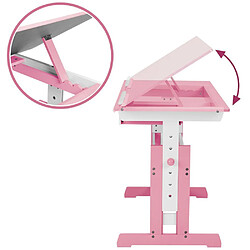 Avis Helloshop26 Bureau enfant avec caisson meuble rose 0508096