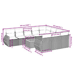 Avis vidaXL Salon de jardin 11 pcs avec coussins noir résine tressée