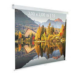 Kimex Ecran de projection manuel 2,00 x 2,00m - Format 1:1