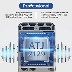 Acheter Universal Magnétophone audio numérique studio HD 16 Go Magnétophone WAV MP3 Lecteur Stylo Stylo d'enregistrement 50 m Support de réduction du bruit |