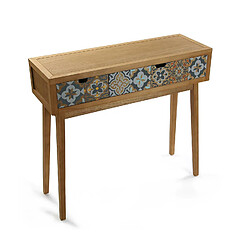 Versa Meuble d'entrée étroit, Table console Alfama 90x30x81,5cm,Bois, Gris