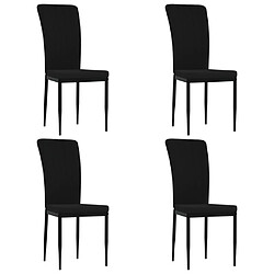 Maison Chic Lot de 4 Chaises à manger,Chaise pour cuisine Noir Velours -MN62797