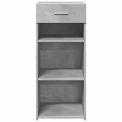 Avis vidaXL Buffet gris béton 40x42,5x93 cm bois d'ingénierie