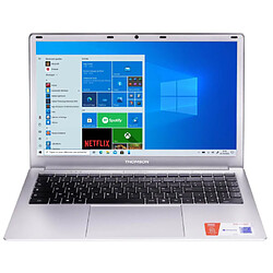 Thomson N15C4SL128S Ordinateur Portable 15.6" FHD Intel Celeron N3350 4Go RAM DDR3 128Go SSD Win 10 Argenté