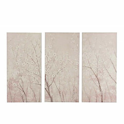 Paris Prix Lot de 3 Tableaux Déco Sakura 50x100cm Rose