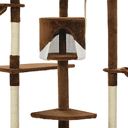 Acheter vidaXL Arbre à chat avec griffoirs en sisal 203 cm Marron et Blanc