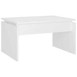 vidaXL Table basse blanc 68x50x38 cm bois d'ingénierie