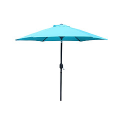 Concept Usine Parasol droit rond diamètre 2,5 m bleu turquoise COME