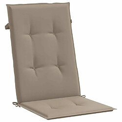 Acheter Maison Chic Coussins Confort,Coussins de chaise de jardin dossier haut lot de 2 taupe tissu -GKD34601