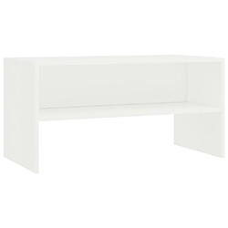 Maison Chic Meuble TV scandinave - Banc TV pour salon Blanc 80 x 40 x 40 cm Aggloméré -MN49242