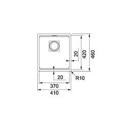 Evier à encastrer sous plan 41cm fragranit onyx - 467360SBVL - FRANKE