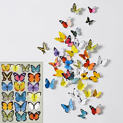 Wewoo Sticker Mural 5 Ensembles Creative 3D Papillon Stickers Muraux Salon Chambre Décoration Fournitures, Livraison Style Aléatoire