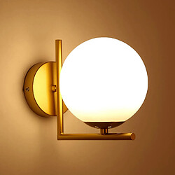 Stoex Lampe Murale Moderne Lampe Murale Globe en Verre E27, Applique Murale D'Intérieur Pour Salle de Bain, Chambre À Coucher, Couloir (Doré) 