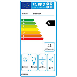 Hotte décorative murale 90cm 603m3/h noir - eff90462ok - ELECTROLUX