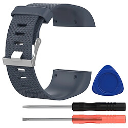 Acheter Wewoo Bracelet pour montre connectée Dragonne sport réglable losange texture FITBIT Surge bleu marine