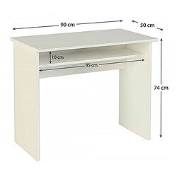 Avis Pegane Bureau design coloris blanc - Hauteur 74 x Longueur 90 x Profondeur 50 cm