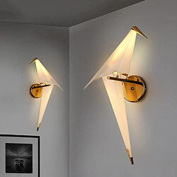 Acheter Universal Éclairage de la grue en papier de 49 cm 220 * 6 watts lampe créative design origami lampe murale tête de lit salon lampe murale, lumière blanche