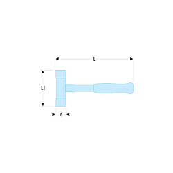 Massette Facom sans rebond à embout interchangeable 212A35