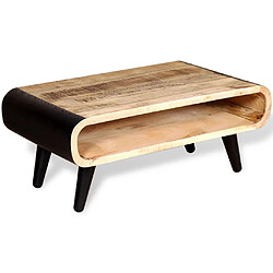 Avis vidaXL Table basse Bois de manguier brut 90x55x39 cm