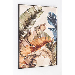 Pegane Tableau peinture à l'huile sur toile,peinte murale avec cadre en bois noir - Longueur 80 x Profondeur 3.5 x Hauteur 120 cm