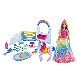 Mattel GTG01 - Coffret Barbie® Princesse Dreamtopia et son Bébé Licorne 