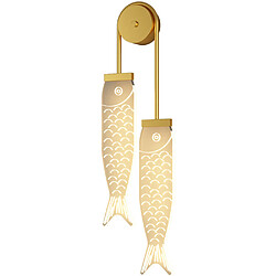 Universal Lampe de chevet de 10 W pour chambre à coucher Applique murale de salon style Poissons (tricolore)