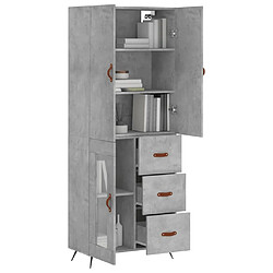 Avis Maison Chic Buffet,Meuble de Rangement,commode pour salon,Cuisine Gris béton 69,5x34x180 cm Bois d'ingénierie -MN22100