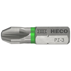 Heco - Schrauben Embouts Pozi-Drive HECO PZD-3 code Vert - Boite de 10 - 57106 