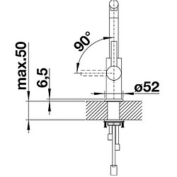 Acheter Mitigeur avec douchette inox - 523123 - BLANCO