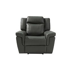 Acheter Vente-Unique Fauteuil relax électrique en cuir KENNETH - Taupe