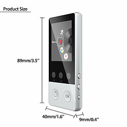 Acheter Sport Bluetooth Hifi Mp3 Mp4 Player Écran 1,8 Pouces Haut-Parleur Portable Radio Fm Enregistrement E-Book Walkman A5 Noir