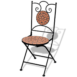 Maison Chic Lot de 2 Chaises pliables de bistro Céramique Terre cuite -GKD94336